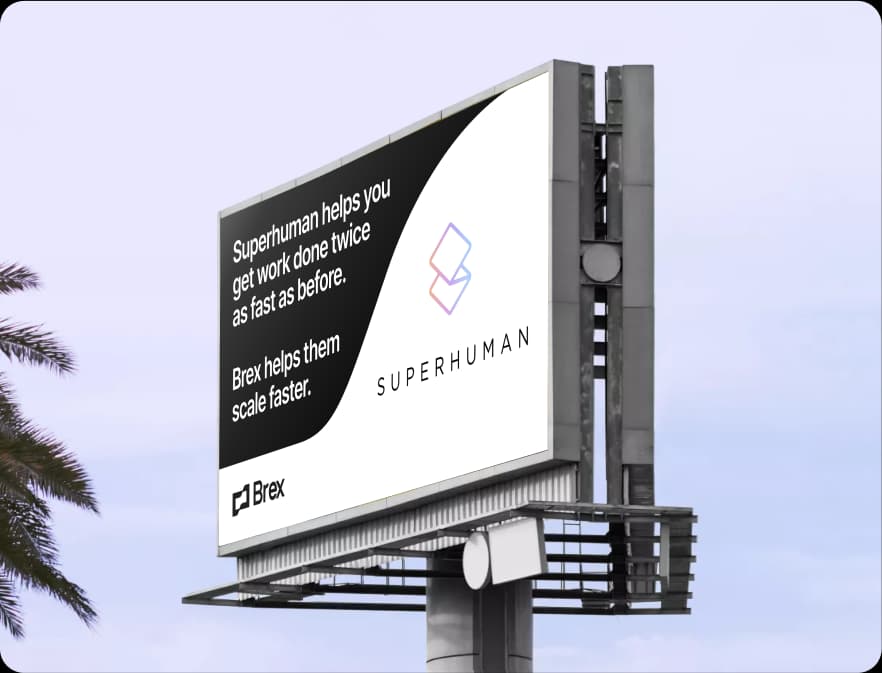 Startup billboard earned with Brex points
