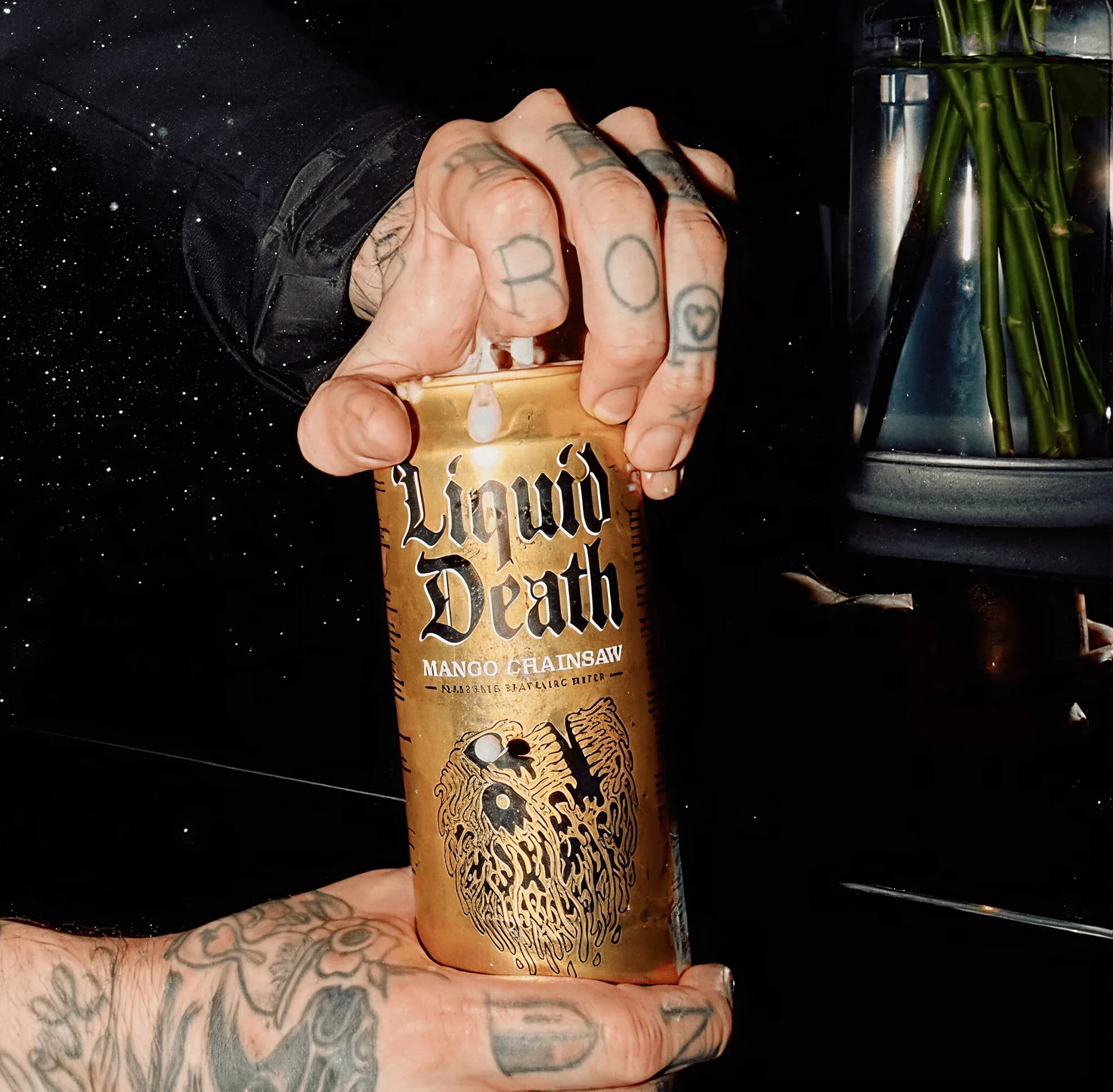 A Liquid Death can, a Dimension TikTok Shop brand
