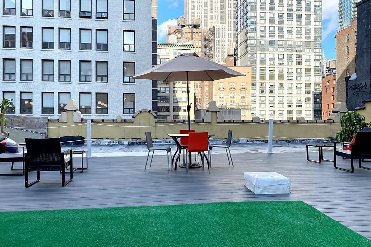 The Nomad Rooftop — outdoor terrace right beneath the Empire State Building